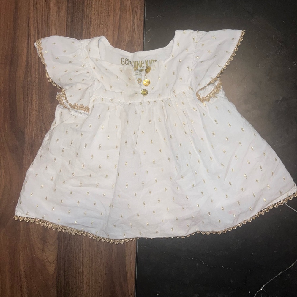 OshKosh B'gosh White and Gold Top
